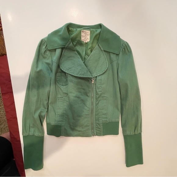 Anthropologie Tulle Green Jacket Size M - Picture 9 of 17